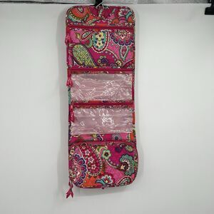Vera Bradley Pink Swirls Travel Folding Toiletries Organizer Vacation Cruise
